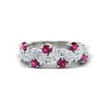 Load image into Gallery viewer, 2-carat-pear-and-round-pink-sapphire-ring-wedding-band-in-white-gold-FD9174BGSADRPI-2.00CT-NL-WGa
