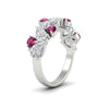 Load image into Gallery viewer, 2-carat-pear-and-round-pink-sapphire-ring-wedding-band-in-white-gold-FD9174BGSADRPIANGLE2-2.00CT-NL-WG