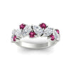 Load image into Gallery viewer, 2-carat-pear-and-round-pink-sapphire-ring-wedding-band-in-white-gold-FD9174BGSADRPIANGLE5-2.00CT-NL-WG