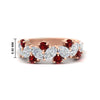 Load image into Gallery viewer, 2-carat-pear-and-round-ruby-ring-wedding-band-in-rose-gold-FD9174BGRUDR-2.00CT-NL-RG-HW