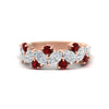 Load image into Gallery viewer, 2-carat-pear-and-round-ruby-ring-wedding-band-in-rose-gold-FD9174BGRUDR-2.00CT-NL-RG
