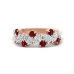 Load image into Gallery viewer, 2-carat-pear-and-round-ruby-ring-wedding-band-in-rose-gold-FD9174BGRUDR-2.00CT-NL-RG
