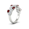 Load image into Gallery viewer, 2-carat-pear-and-round-ruby-ring-wedding-band-in-white-gold-FD9174BGRUDRANGLE2-2.00CT-NL-WG