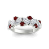 Load image into Gallery viewer, 2-carat-pear-and-round-ruby-ring-wedding-band-in-white-gold-FD9174BGRUDRANGLE5-2.00CT-NL-WG