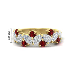 Load image into Gallery viewer, 2-carat-pear-and-round-ruby-ring-wedding-band-in-yellow-gold-FD9174BGRUDR-2.00CT-NL-YG-HW

