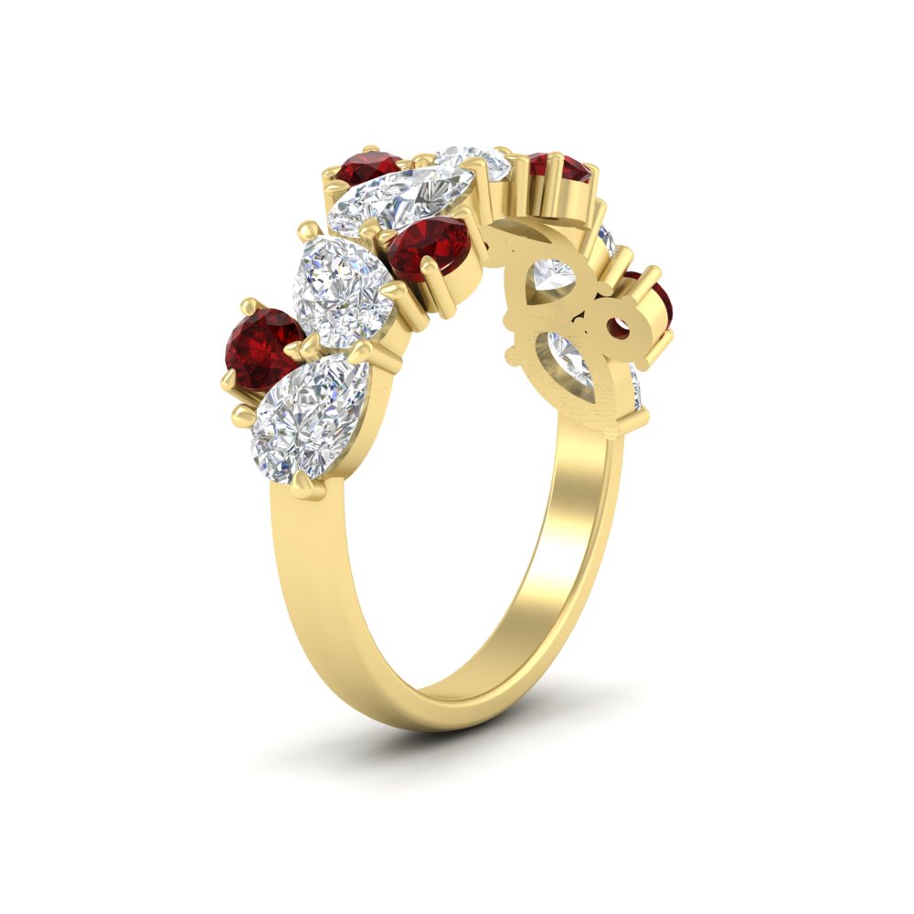 2-carat-pear-and-round-ruby-ring-wedding-band-in-yellow-gold-FD9174BGRUDRANGLE2-2.00CT-NL-YG