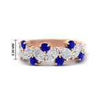 Load image into Gallery viewer, 2-carat-pear-and-round-sapphire-ring-wedding-band-in-rose-gold-FD9174BGSABL-2.00CT-NL-RG-HW
