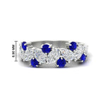 Load image into Gallery viewer, 2-carat-pear-and-round-sapphire-ring-wedding-band-in-white-gold-FD9174BGSABL-2.00CT-NL-WG-HW
