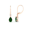 Load image into Gallery viewer, 2-carat-pear-drop-emerald-dangle-earring-in-rose-gold-FDEAR11124GEMGR-2CT-NL-RG.jpg