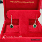 Load image into Gallery viewer, 2-carat-pear-shape-emerald-with-halo-diamond-lever-back-earrings-in-rose-gold-fdear11235peangle1-2-00-ct-rg.jpg
