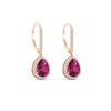 Load image into Gallery viewer, 2-carat-pear-shape-pink-sapphire-with-halo-diamond-lever-back-earrings-in-rose-gold-FDEAR-11235PEGSADRPIANGLE1-2.00CT-NL-RG.jpg