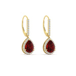 Load image into Gallery viewer, 2-carat-pear-shape-ruby-with-halo-diamond-lever-back-earrings-in-yellow-gold-FDEAR-11235PEGRUDRANGLE1-2.00CT-NL-YG.jpg
