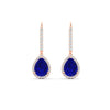 Load image into Gallery viewer, 2-carat-pear-shape-sapphire-with-halo-diamond-lever-back-earrings-in-rose-gold-FDEAR-11235PEGSABLANGLE1-2.00CT-NL-RG.jpg
