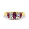 Load image into Gallery viewer, 2-carat-pink-sapphire-marquise-classic-wedding-band-5-stone-in-yellow-gold-fdwb8008mqgsadrpisleep-2.00ct-nl-yg.jpg