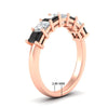 Load image into Gallery viewer, 2-carat-princess-cut-7-black-diamond-anniversary-band-in-rose-gold-fdwb8008prblackangle2-2.00ct-nl-rg-hw.jpg