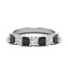 Load image into Gallery viewer, 2-carat-princess-cut-7-black-diamond-anniversary-band-in-white-gold-fdwb8008prblacksleep-2.00ct-nl-wg.jpg
