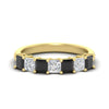 Load image into Gallery viewer, 2-carat-princess-cut-7-black-diamond-anniversary-band-in-yellow-gold-fdwb8008prblacksleep-2.00ct-nl-yg.jpg