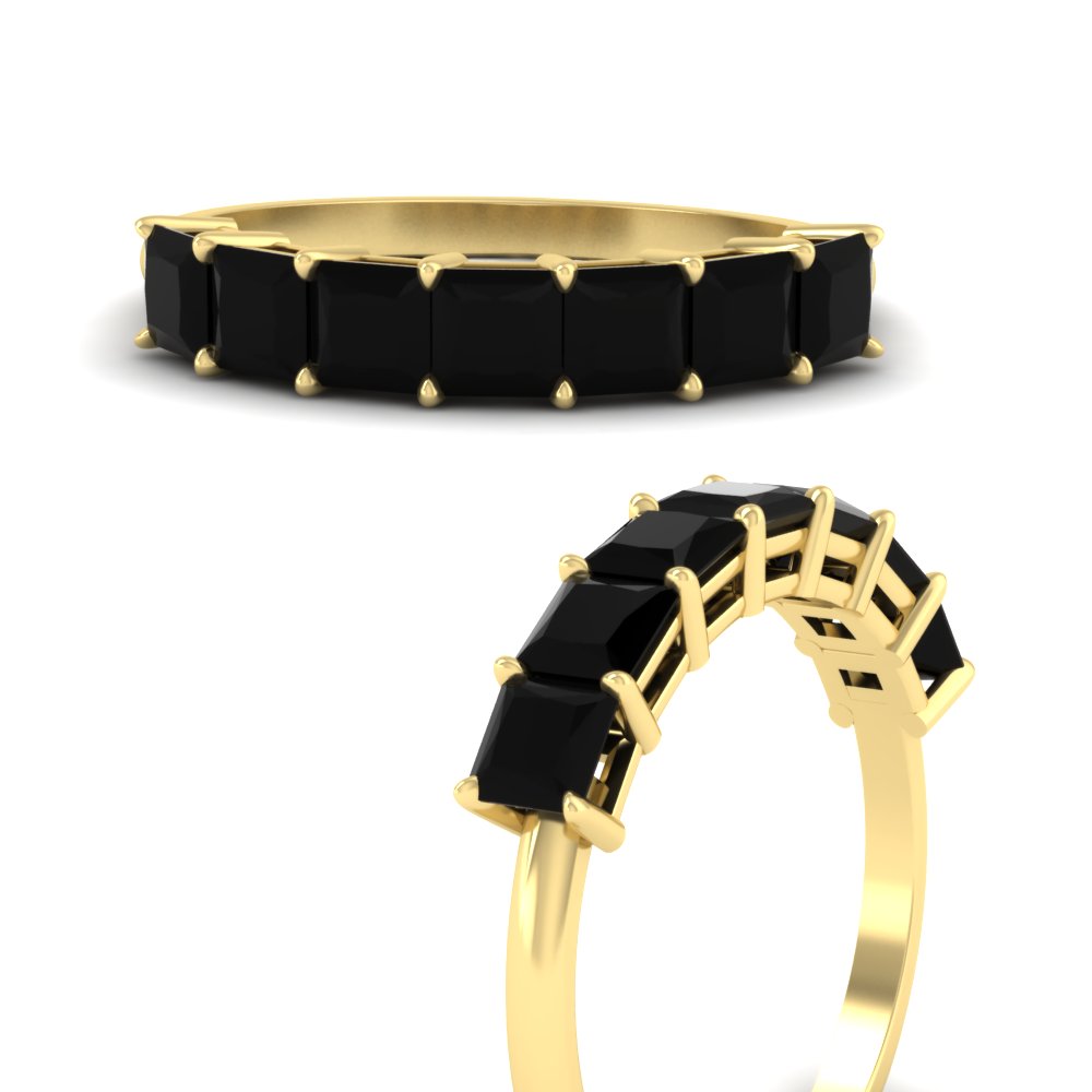 2 Carat Princess Cut 7 Diamond Wedding Band