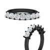 Load image into Gallery viewer, 2-carat-princess-cut-7-diamond-anniversary-band-in-black-gold-fdwb8008prangle3-2.00ct-nl-bg.jpg