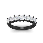 Load image into Gallery viewer, 2-carat-princess-cut-7-diamond-anniversary-band-in-black-gold-fdwb8008prangle5-2.00ct-nl-bg.jpg