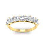 Load image into Gallery viewer, 2-carat-princess-cut-7-diamond-anniversary-band-in-yellow-gold-fdwb179prangle5-2.00ct-nl-yg.jpg