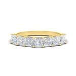 Load image into Gallery viewer, 2-carat-princess-cut-7-diamond-anniversary-band-in-yellow-gold-fdwb179prsleep-2.00ct-nl-yg.jpg