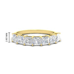 Load image into Gallery viewer, 2 Carat Princess Cut 7 Diamond Wedding Band
