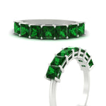 Load image into Gallery viewer, 2 Carat Princess Cut 7 Diamond Wedding Band
