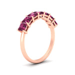 Load image into Gallery viewer, 2-carat-princess-cut-7-pink-sapphire-anniversary-band-in-rose-gold-fdwb179prgsadrpiangle2-2.00ct-nl-rg.jpg