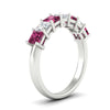 Load image into Gallery viewer, 2-carat-princess-cut-7-pink-sapphire-anniversary-band-in-white-gold-fdwb8008prgsadrpiangle2-2.00ct-nl-wg.jpg
