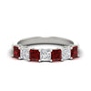 Load image into Gallery viewer, 2-carat-princess-cut-7-ruby-anniversary-band-in-white-gold-fdwb8008prgrudrsleep-2.00ct-nl-wg.jpg