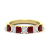 Load image into Gallery viewer, 2-carat-princess-cut-7-ruby-anniversary-band-in-yellow-gold-fdwb8008prgrudrsleep-2.00ct-nl-yg.jpg