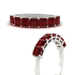 Load image into Gallery viewer, 2 Carat Princess Cut 7 Diamond Wedding Band
