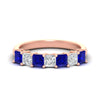 Load image into Gallery viewer, 2-carat-princess-cut-7-sapphire-anniversary-band-in-rose-gold-fdwb8008prgsablsleep-2.00ct-nl-rg.jpg
