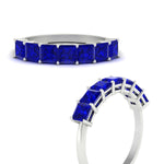 Load image into Gallery viewer, 2-carat-princess-cut-7-sapphire-anniversary-band-in-white-gold-fdwb179prgsablangle3-2.00ct-nl-wg.jpg