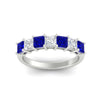 Load image into Gallery viewer, 2-carat-princess-cut-7-sapphire-anniversary-band-in-white-gold-fdwb8008prgsablangle5-2.00ct-nl-wg.jpg