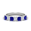 Load image into Gallery viewer, 2-carat-princess-cut-7-sapphire-anniversary-band-in-white-gold-fdwb8008prgsablsleep-2.00ct-nl-wg.jpg