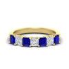 Load image into Gallery viewer, 2-carat-princess-cut-7-sapphire-anniversary-band-in-yellow-gold-fdwb8008prgsablsleep-2.00ct-nl-yg.jpg