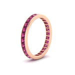 Load image into Gallery viewer, 2-carat-princess-cut-channel-set-pink-sapphire-wedding-band-in-rose-gold-FDEWB160PRBGSADRPIANGLE2-2.00CT-NL-RG.jpg?v=1766128416