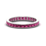 Load image into Gallery viewer, 2-carat-princess-cut-channel-set-pink-sapphire-wedding-band-in-white-gold-FDEWB160PRBGSADRPI-2.00CT-NL-WG.jpg?v=1766128416