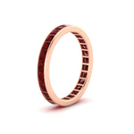 Load image into Gallery viewer, 2-carat-princess-cut-channel-set-ruby-wedding-band-in-rose-gold-FDEWB160PRBGRUDRANGLE2-2.00CT-NL-RG.jpg?v=1766128416