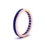 Load image into Gallery viewer, 2-carat-princess-cut-channel-set-sapphire-wedding-band-in-rose-gold-FDEWB160PRBGSABLANGLE2-2.00CT-NL-RG.jpg?v=1766128416