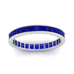 Load image into Gallery viewer, 2-carat-princess-cut-channel-set-sapphire-wedding-band-in-white-gold-FDEWB160PRBGSABLANGLE5-2.00CT-NL-WG.jpg?v=1766128416