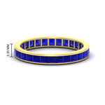 Load image into Gallery viewer, 2-carat-princess-cut-channel-set-sapphire-wedding-band-in-yellow-gold-FDEWB160PRBGSABL-2.00CT-NL-YG-HW.jpg?v=1766128416