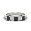 Load image into Gallery viewer, 2-carat-princess-cut-five-stone-black-diamond-anniversary-ring-in-white-gold-fdwb8008prblacksleep-2.00ct-nl-wg.jpg