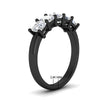 Load image into Gallery viewer, 2-carat-princess-cut-five-stone-diamond-anniversary-ring-in-black-gold-fdwb8008prangle2-2.00ct-nl-bg-hw.jpg