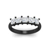 Load image into Gallery viewer, 2-carat-princess-cut-five-stone-diamond-anniversary-ring-in-black-gold-fdwb8008prangle5-2.00ct-nl-bg.jpg