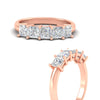 Load image into Gallery viewer, 2-carat-princess-cut-five-stone-diamond-wedding-band-in-rose-gold-fdwb8008prangle3-2.00ct-nl-rg.jpg