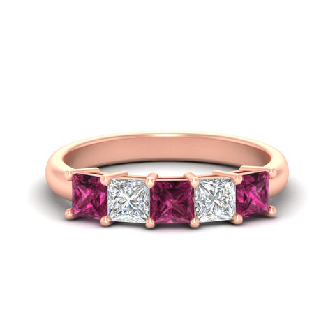 2-carat-princess-cut-five-stone-pink-sapphire-anniversary-ring-in-rose-gold-fdwb8008prgsadrpisleep-2.00ct-nl-rg.jpg