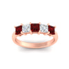 Load image into Gallery viewer, 2-carat-princess-cut-five-stone-ruby-anniversary-ring-in-rose-gold-fdwb8008prgrudrangle5-2.00ct-nl-rg.jpg